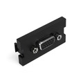 Leviton WALLPLATES MOS VGA/HD15 COUPLER 1U MODULE BLACK 41293-HDE